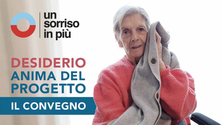 Copertina volantino convegno "Desiderio, anima del progetto" di Un Sorriso in Più