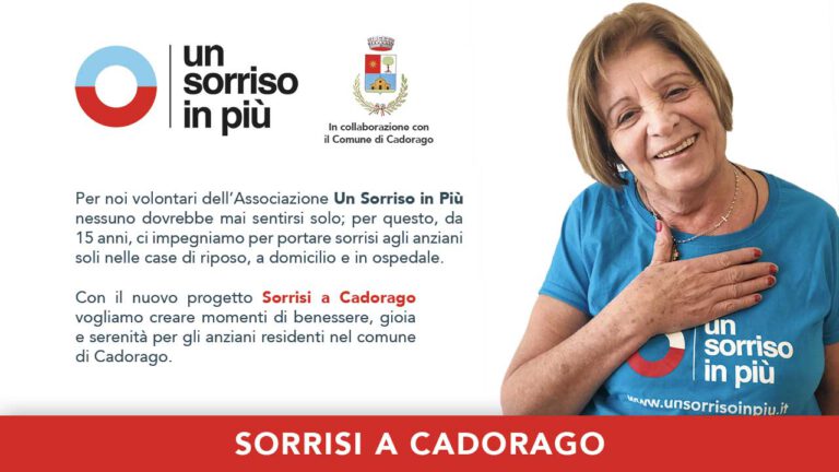 Copertina volantino corso di formazione "Sorrisi a Cadorago" di Un Sorriso in Più