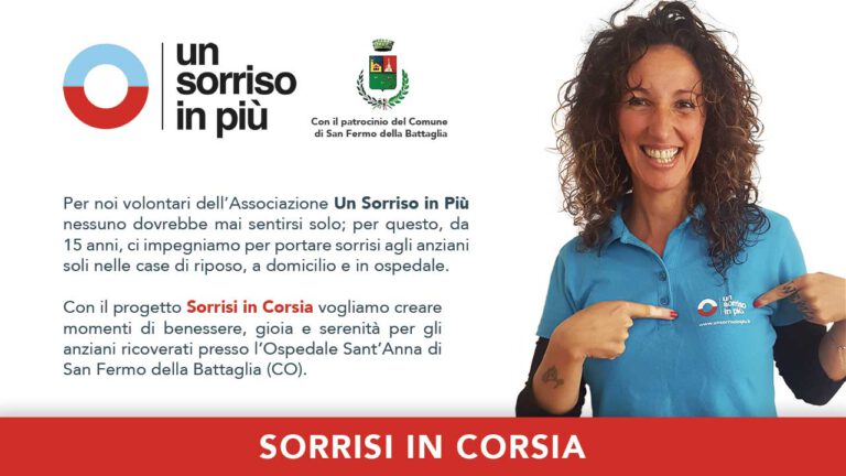 Copertina volantino corso di formazione "Sorrisi in Corsia" di Un Sorriso in Più