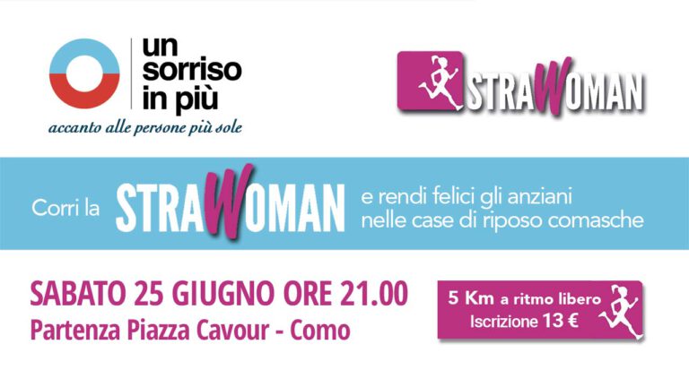 Copertina volantino Strawoman di Como con Un Sorriso in Più