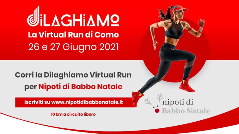 Copertina volantino Dilaghiamo virtual run per Nipoti di Babbo Natale